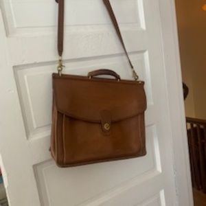 Coach Beekman vintage leather laptop briefcase shoulder bag 5266
